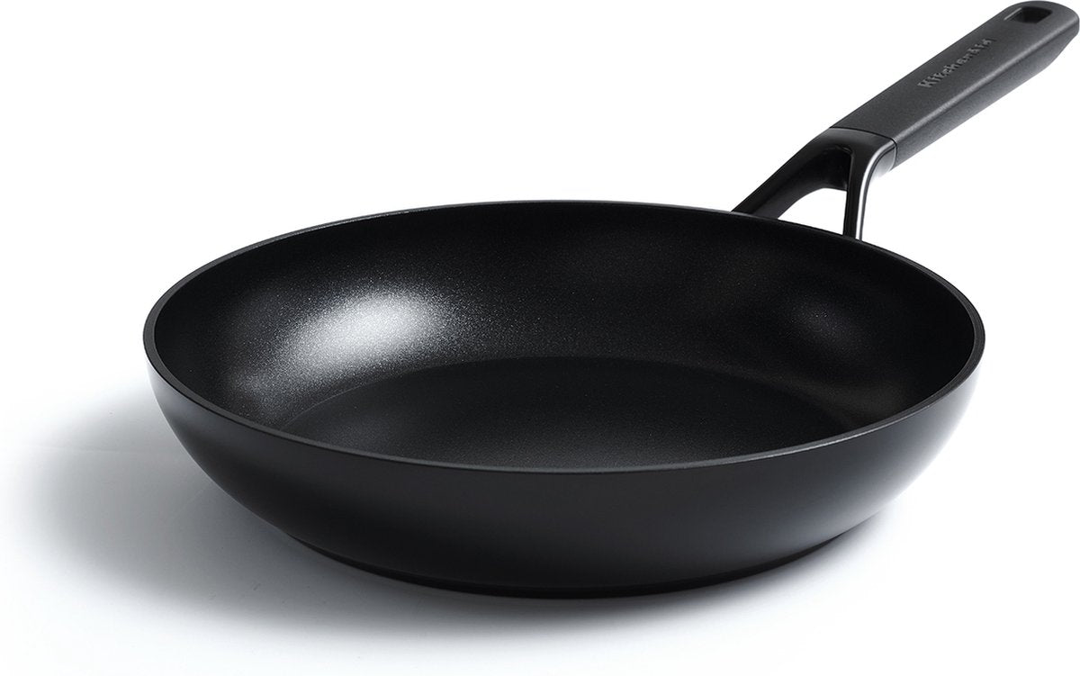 Juego de sartenes kitchenaid classic de aluminio forjado 2 piezas - negro - inducción - antiadherente - sin pfas