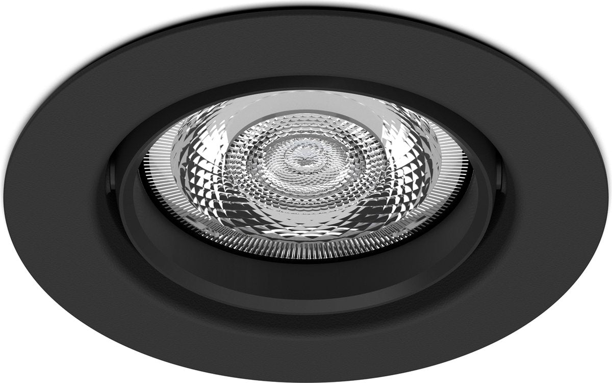 Philips Foco empotrable LED Philips Impala - 1 luz - negro - redondo