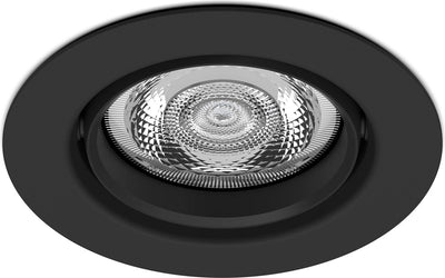 Philips Foco empotrable LED Philips Impala - 1 luz - negro - redondo