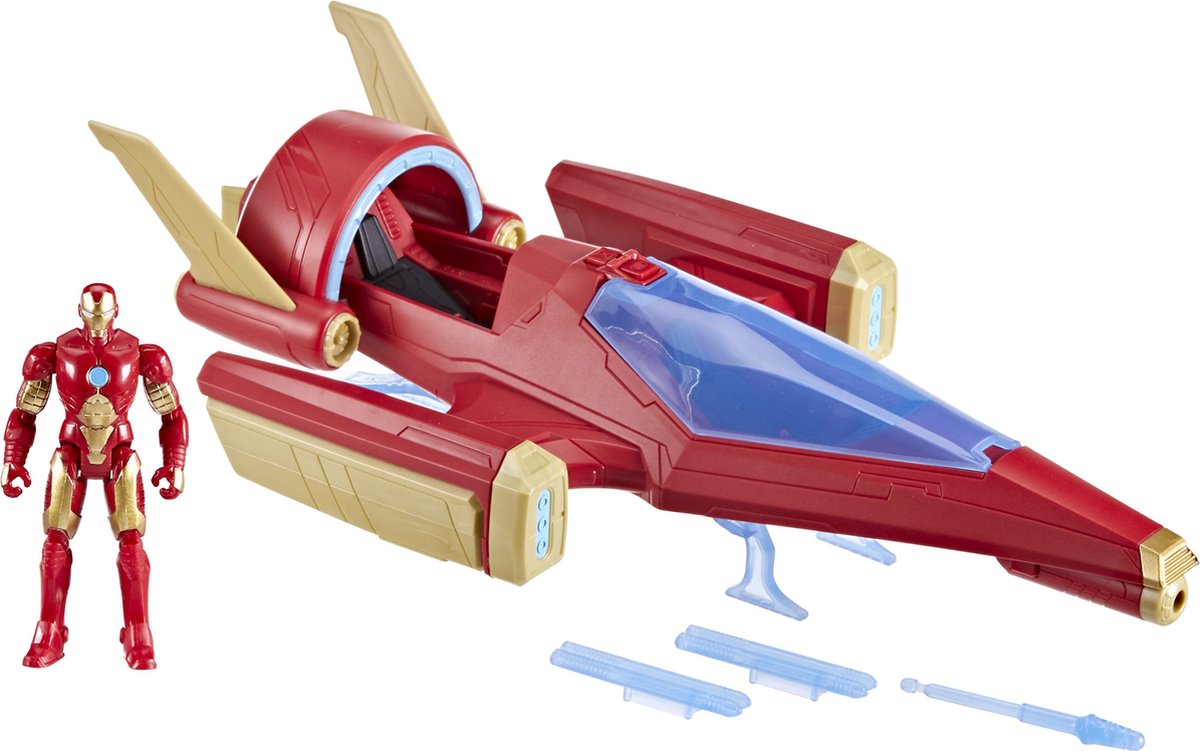 Marvel avengers iron man-schip met 1 beeldje - van 10 cm - leeftijd 4