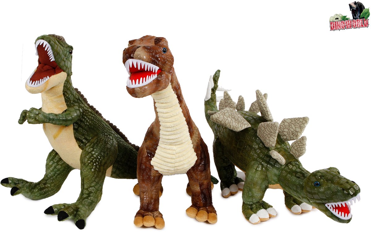 Peluche dinosaurio Dinoworld de peluche con dientes de plástico 62-73cm.