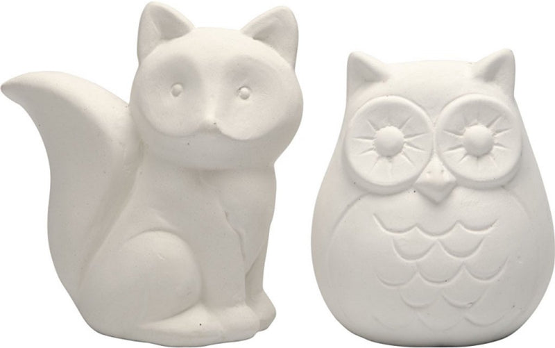Creativ company terracotta spaarpotten 10 cm vos en uil