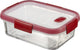Recipiente para alimentos de vidrio Curver smart cook - rectangular - 0,9 litros - rojo
