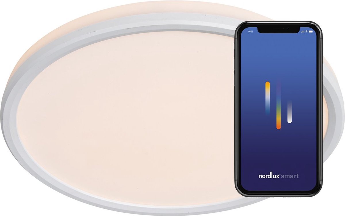 Nordlux liva-plafondlamp-smart-2700 6500k+rgb-ip44-wit
