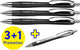 Schneider strumenti da scrittura penna a sfera schneider - slider rave trend - pennino xb - scatola assortita 3+1 in omaggio - s-132584