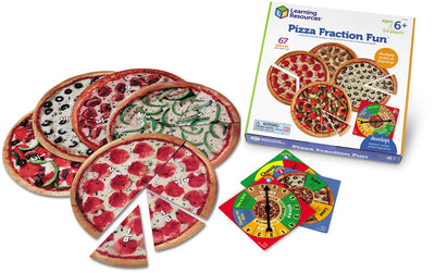 Gioco delle frazioni della pizza con risorse didattiche - 6+
