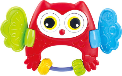 Juega Peekaboo Owl Rattle Red