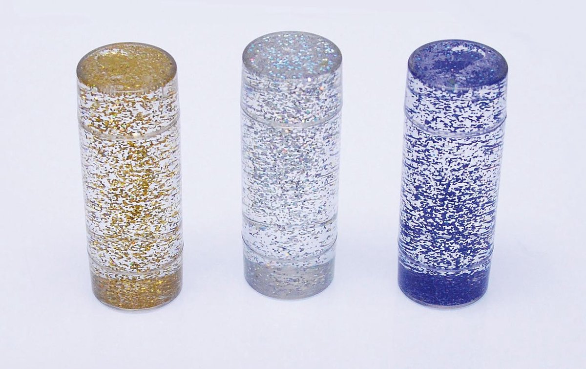 Tickit sensorische glitterstorm set (3-delig) – rustgevende glitterflessen in goud, zilver blauw – sensorisch speelgoed voor focus, ontspanning leren – vanaf 3 jaar