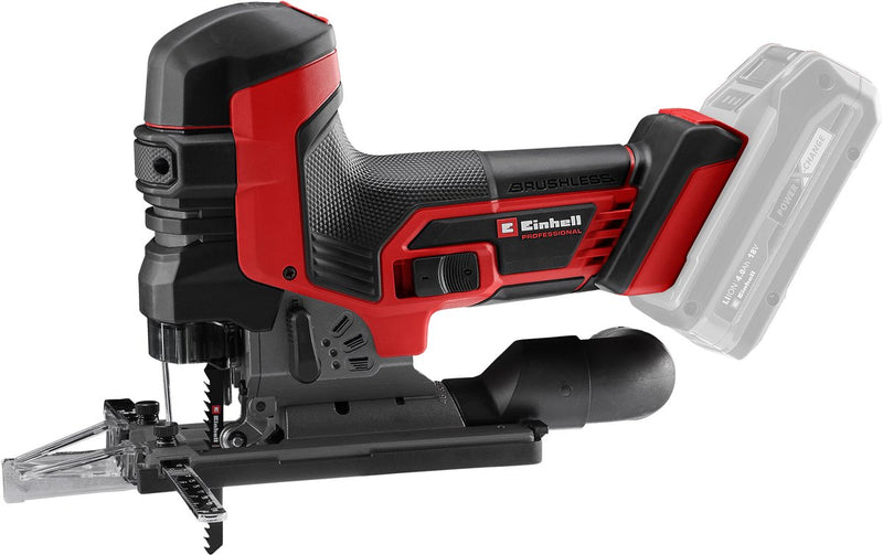 Sierra de calar profesional a batería Einhell tp-jst 18 135 li bl solo - power x-change - 18 v li-ion - altura de carrera: 26 mm - cortes a inglete: máx. 45° - incl. 3 hojas de sierra - excl. batería y cargador