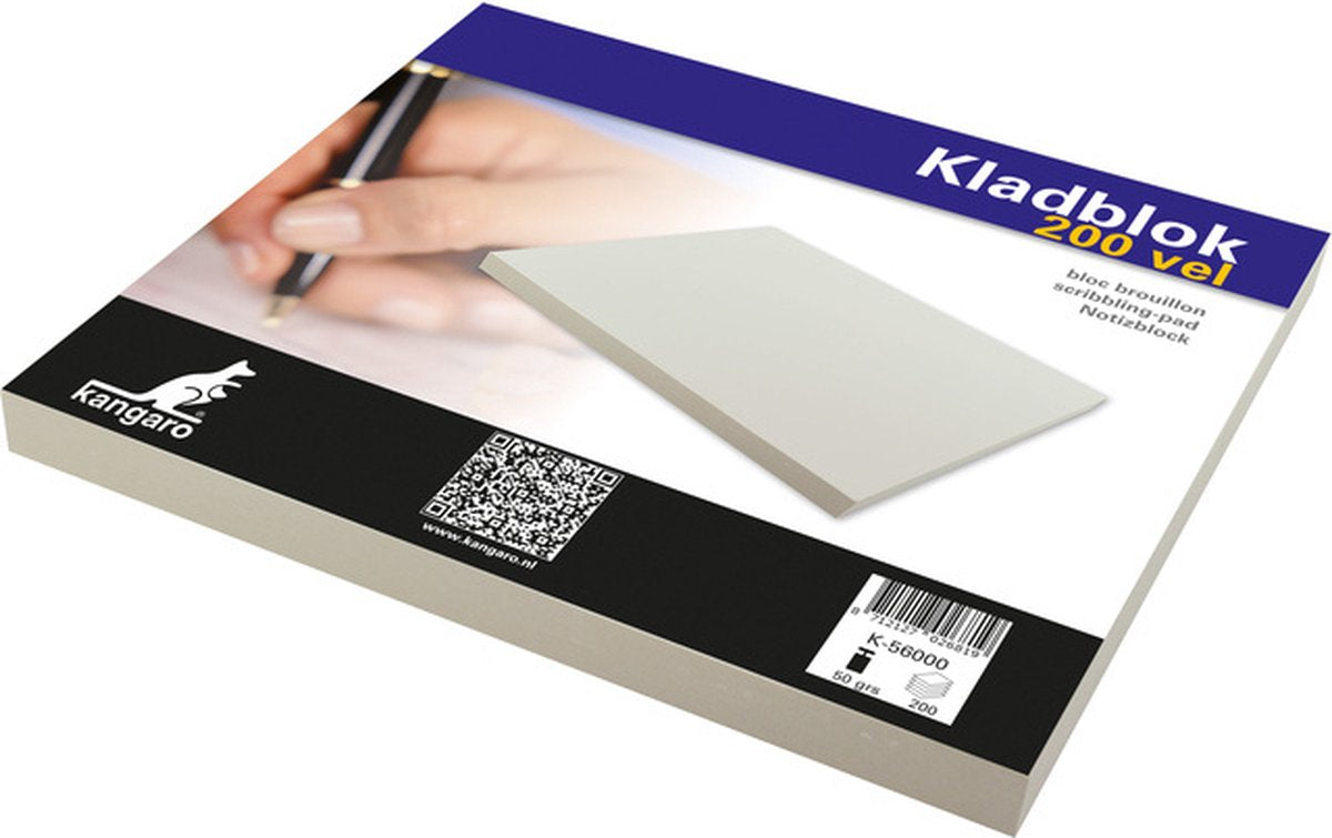 Blocco note Kangaro - 23 x 19,8 cm - â±200 fogli - con copertina - k-56000