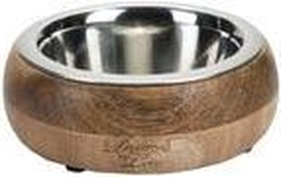 Designed by lotte mandira food bowl - dog food bowl - dog drinking bowl - wood stainless steel - 350ml