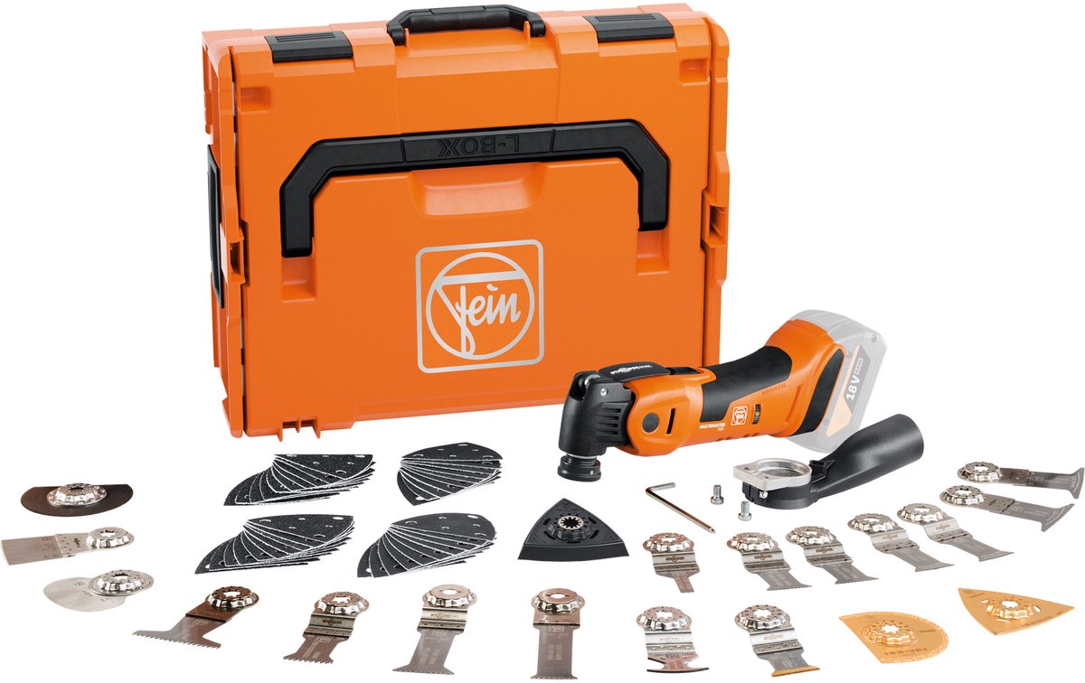 Multiherramienta fein multimaster amm 700 max top bateria + accesorios 18v ampshare cuerpo basico en l-boxx - 71293663000