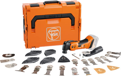 Fein multimaster amm 700 max top battery multi-tool + accessories 18v ampshare basic body in l-boxx - 71293663000