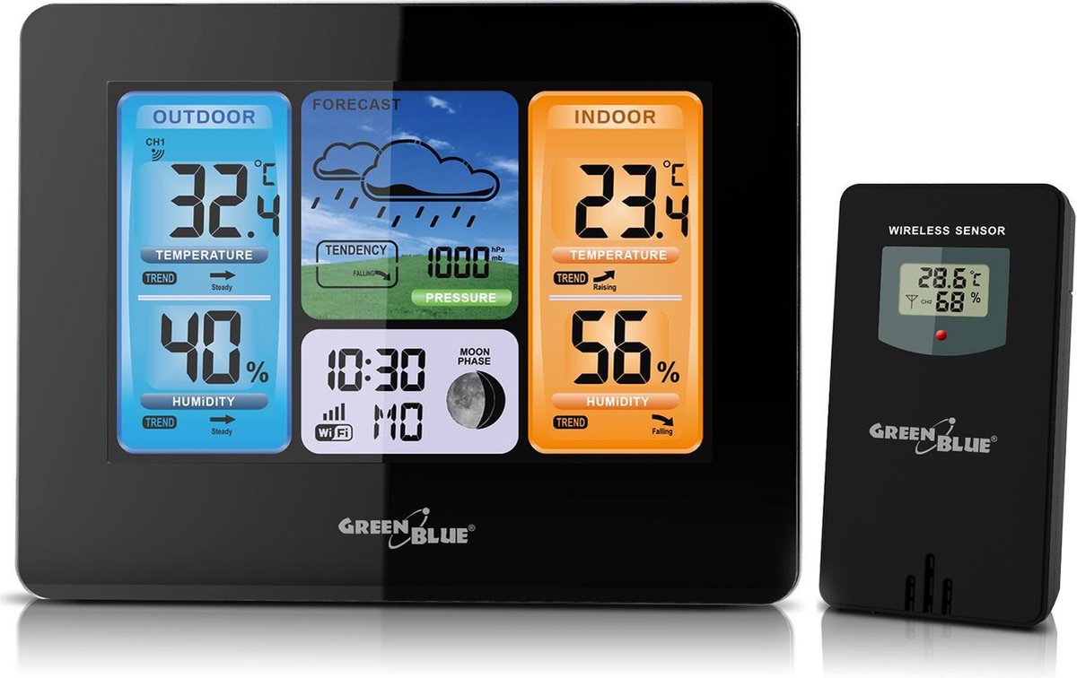 Greenblue gb522 draadloos weerstation externe sensor met lcd-scherm