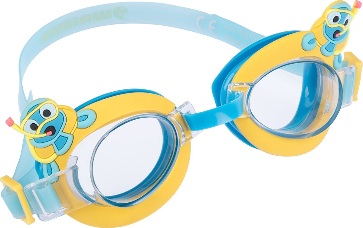 Waimea zwembril - kinderen - met cartoon - uv protectie - geel