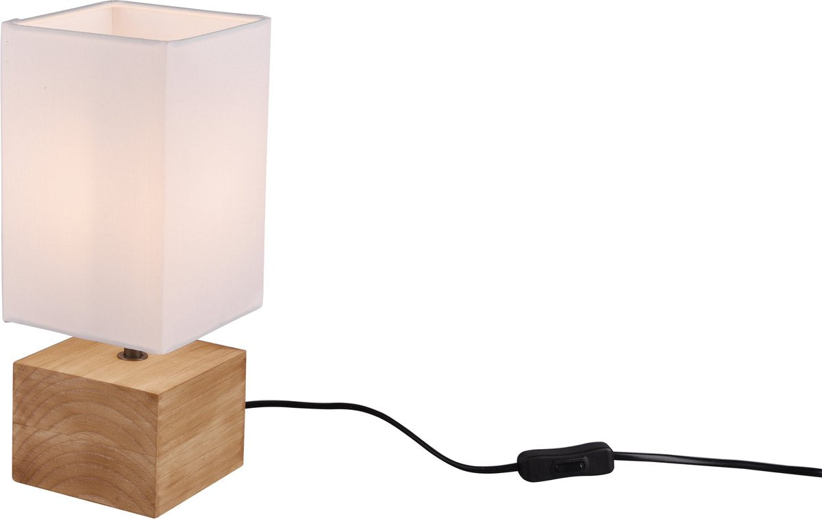 Rl vive tu realidad luminosa woody - lámpara de mesa - natural - excl. 1x e14 3,5 w - interruptor de cable