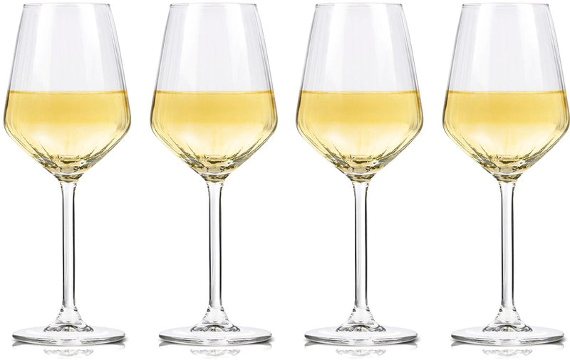 Copas de vino Alpina vino blanco - 4 piezas copas de vino blanco - copa de vino 38cl - juego de copas de vino - juego de copas para la cena - copas de vino - copa transparente
