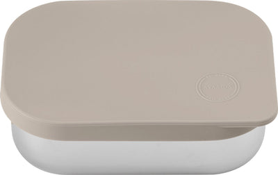 Aya ida aya ida - lunch box - opbergdoos - meenemen - brood - lunch - salade - rvs - siliconen deksel - 900ml - cream beige