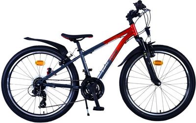 Virerare XC Race Children's Bicy's Bicycle 24 pollici 21 velocità rosso grigio