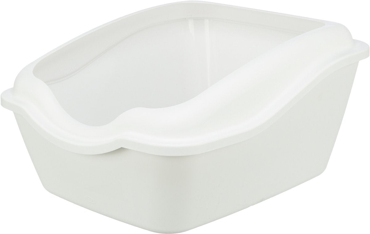 Trixie kattenbak cleany cat met rand wit - 54x45x29 cm