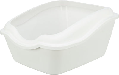 Trixie caja de arena para gatos cleany con borde blanco - 54x45x29 cm