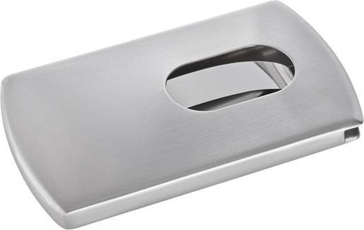 Broche para tarjetero de visita Sigel - acero inoxidable - para 12 tarjetas - plateado - si-vz120