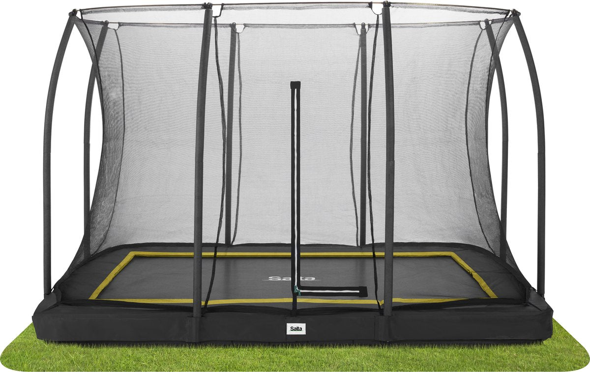 Salta comfort edition ground - trampolino interrato con rete di sicurezza - 305 x 214 cm - nero