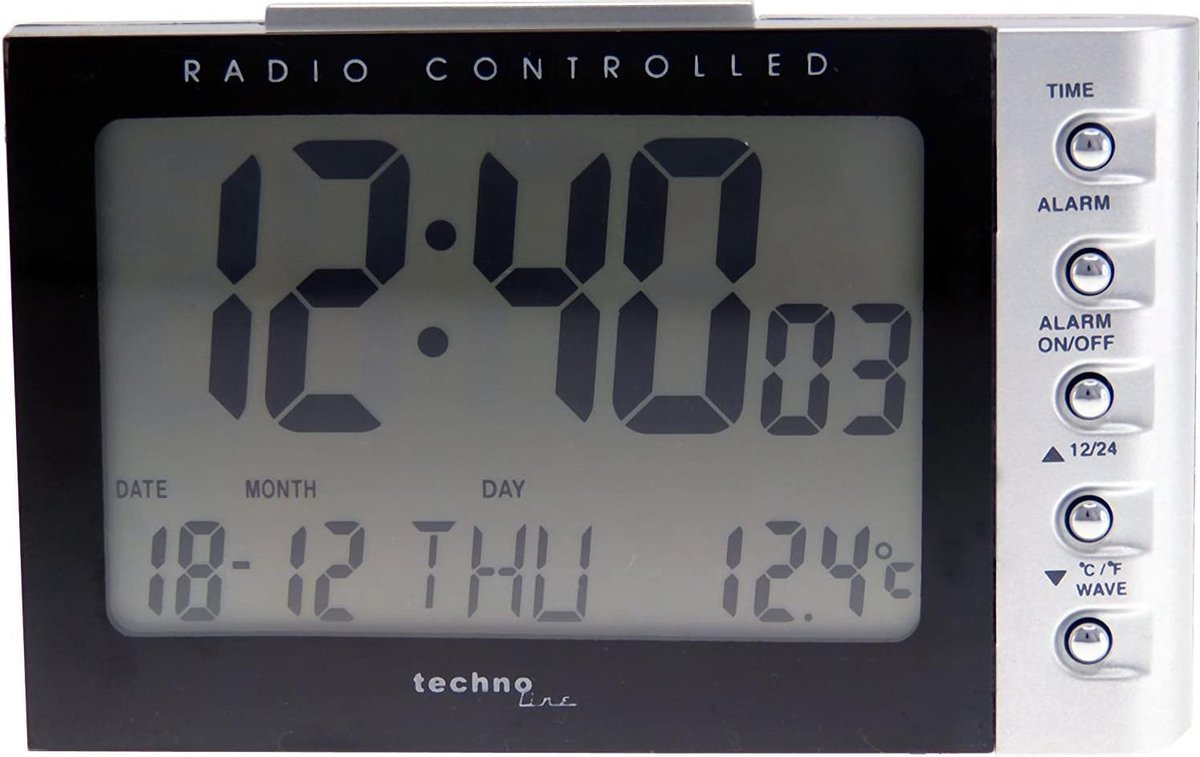 Sveglia radiocontrollata Technoline - data - temperatura - peso 188