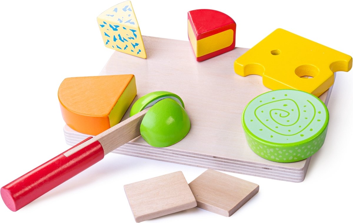 Bigjigs Board de queso de madera, 10dlg.