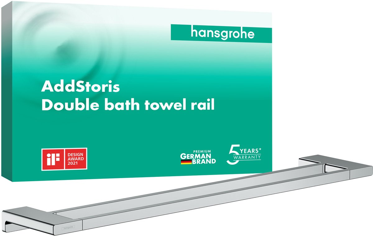 Hansgrohe addstoris double towel rack chrome