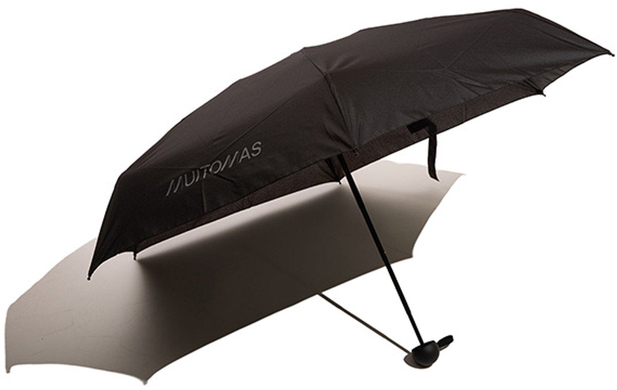 Paraguas Muitomas compacto - ligero - mango telescópico - mango antideslizante - cordón y funda - negro