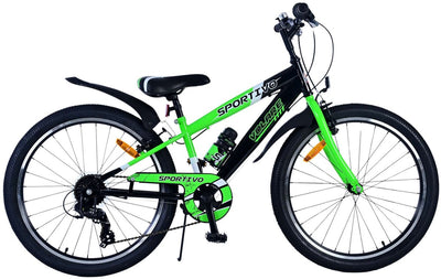 Valorare SportVo Children's Bike Boys Boys 24 pollici 7 velocità Verde nero