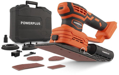 Levigatrice multifunzione Powerplus dual power powdp50500 - levigatrice 20v - escl. batteria e caricabatterie - 25 acc.