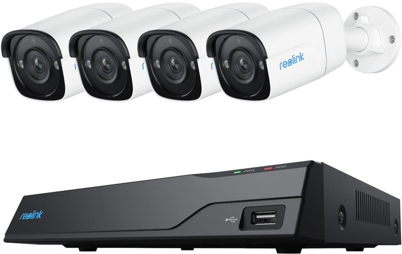 Reolink NVS8-5MB4 - Sistema de cámaras de seguridad de 5MP, NVR de 8 canales con HDD de 2TB incorporado, detección de personas, vehículos, animales