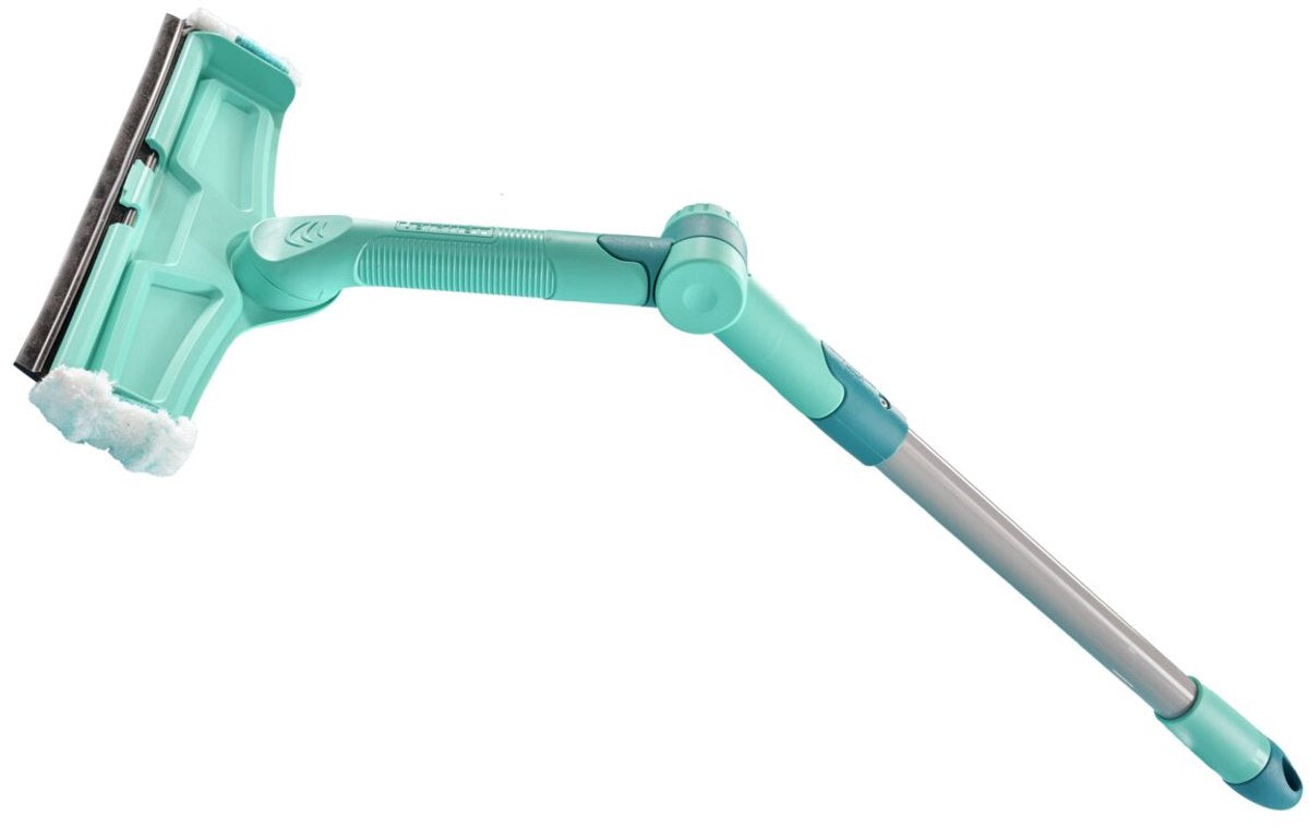 Leifheit - set per la pulizia delle finestre 4in1 flexreach - tergivetro, manico e secchio - larghezza di pulizia 32 cm