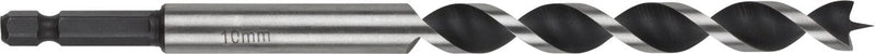 Wolfcraft - 10mm slangenboor voor houtbalken - 165mm - zeskantschacht houtboor - hex - 7133000