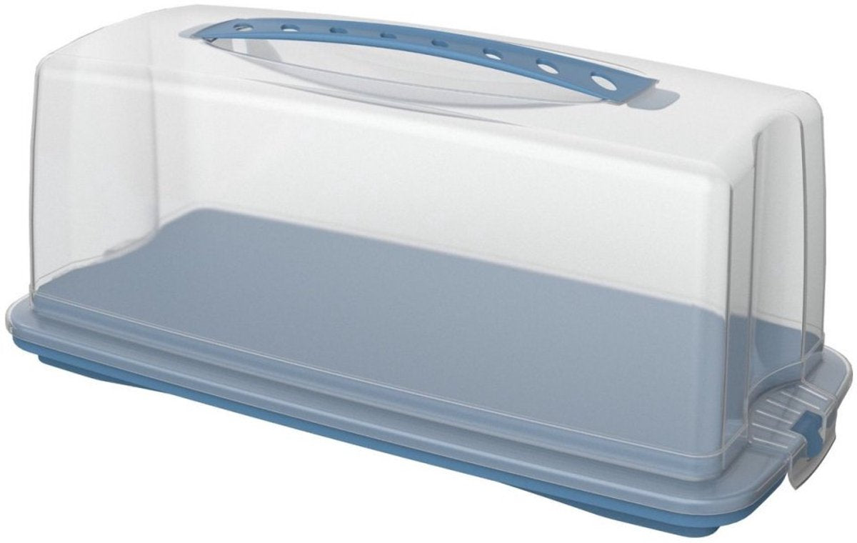 Rotho caja para tarta fresca 36x16,5x16,5 cm horizonte azul transparente