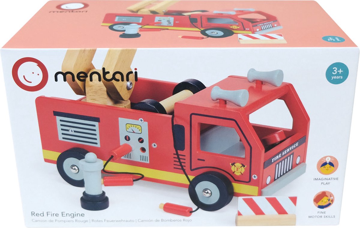 Veicoli Mentari - camion dei pompieri - 22,5x13,5x13cm - con accessori - 3 anni