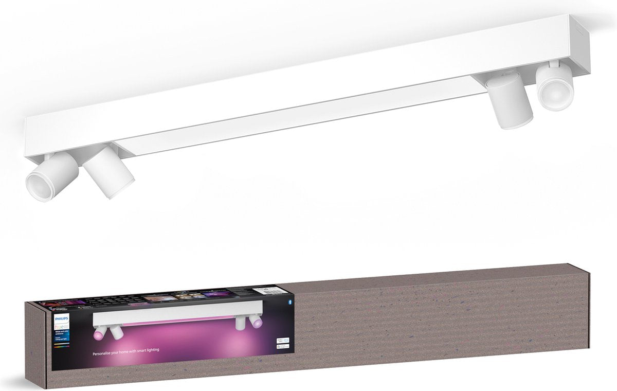 Philips Hue Centris surface-mounted spotlight - white and colored light - 4-spots - white - rectangular
