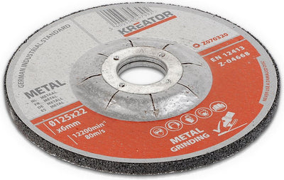 Disco abrasivo Kreator krt070320 - 3 pezzi - metallo - ø125 - 6mm