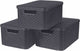 Curver Curver Storage boxes with lid Style 3 pcs size M anthracite