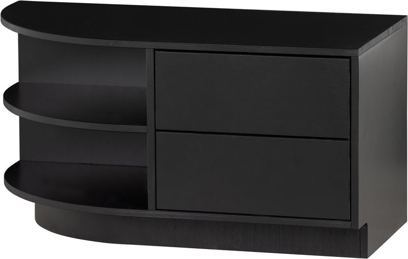 Mueble TV finca redondo izquierdo - negro - 40x78x40
