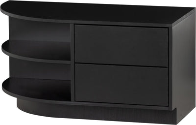 Mobile TV finca in legno rotondo sinistro - nero - 40x78x40