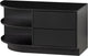 Woood finca tv meubel rond links - zwart - 40x78x40