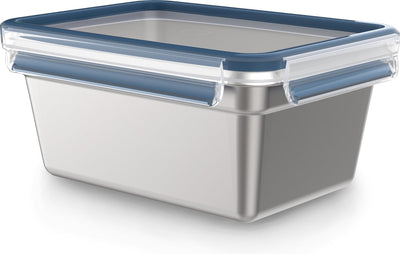 Tefal masterseal acero inoxidable - recipiente de almacenamiento de alimentos - 2,0 l - hermético - apto para congelador