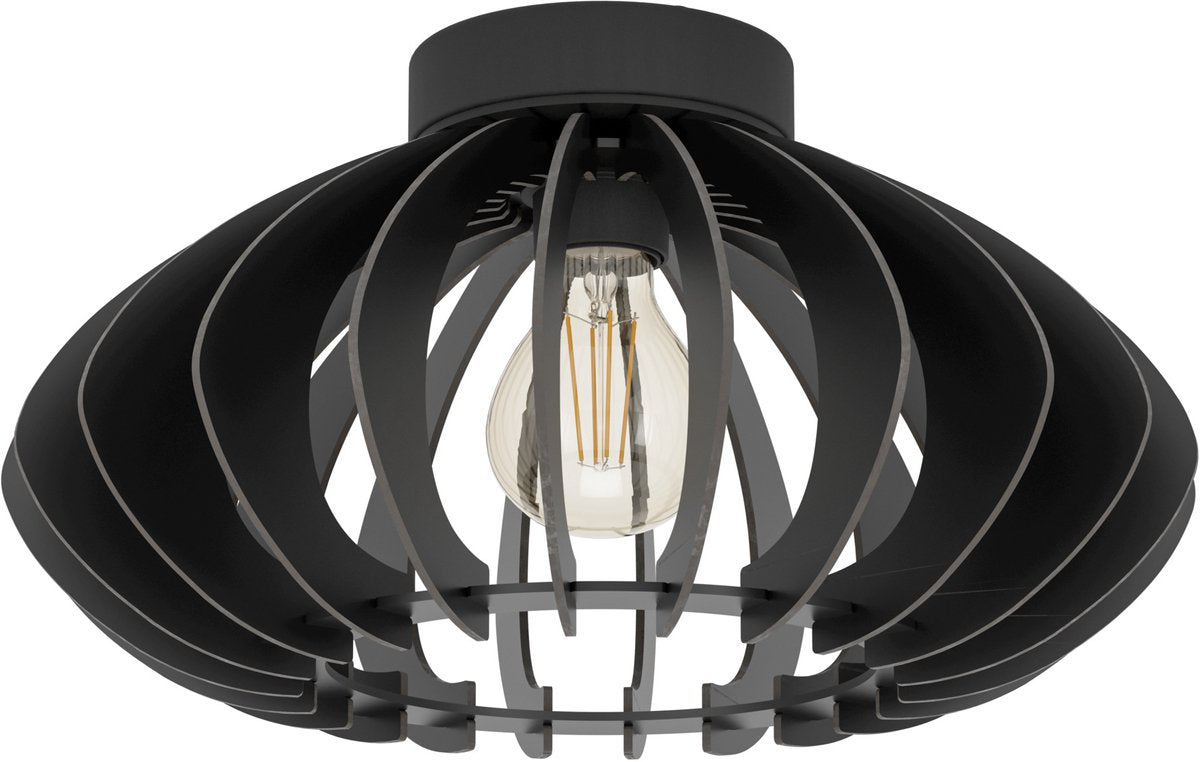 Lampada da soffitto Eglo cossano 3 - e27 - ø 38 cm - nero