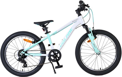 Bicicleta infantil Volare boost - 20 pulgadas - 7 velocidades - blanco verde menta