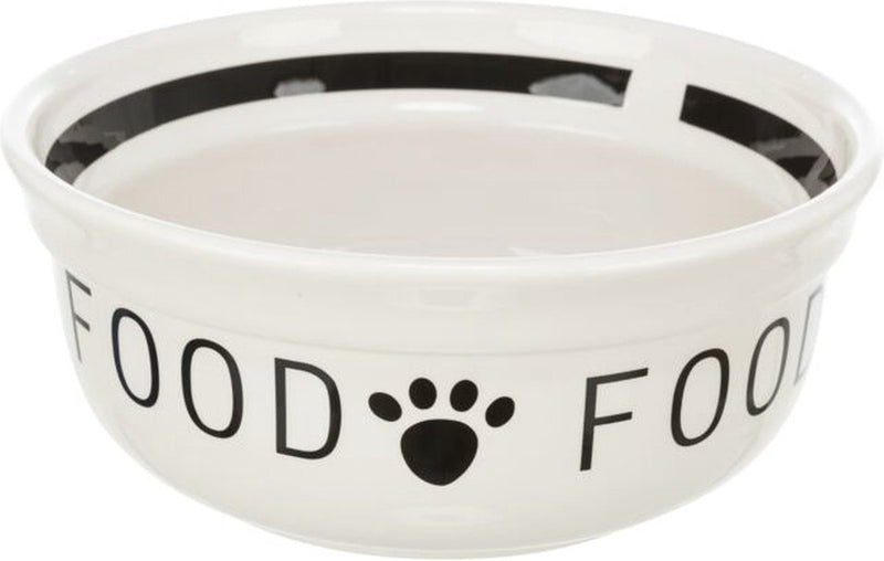 Trixie Food Bowl Food Food Ceramic White Black