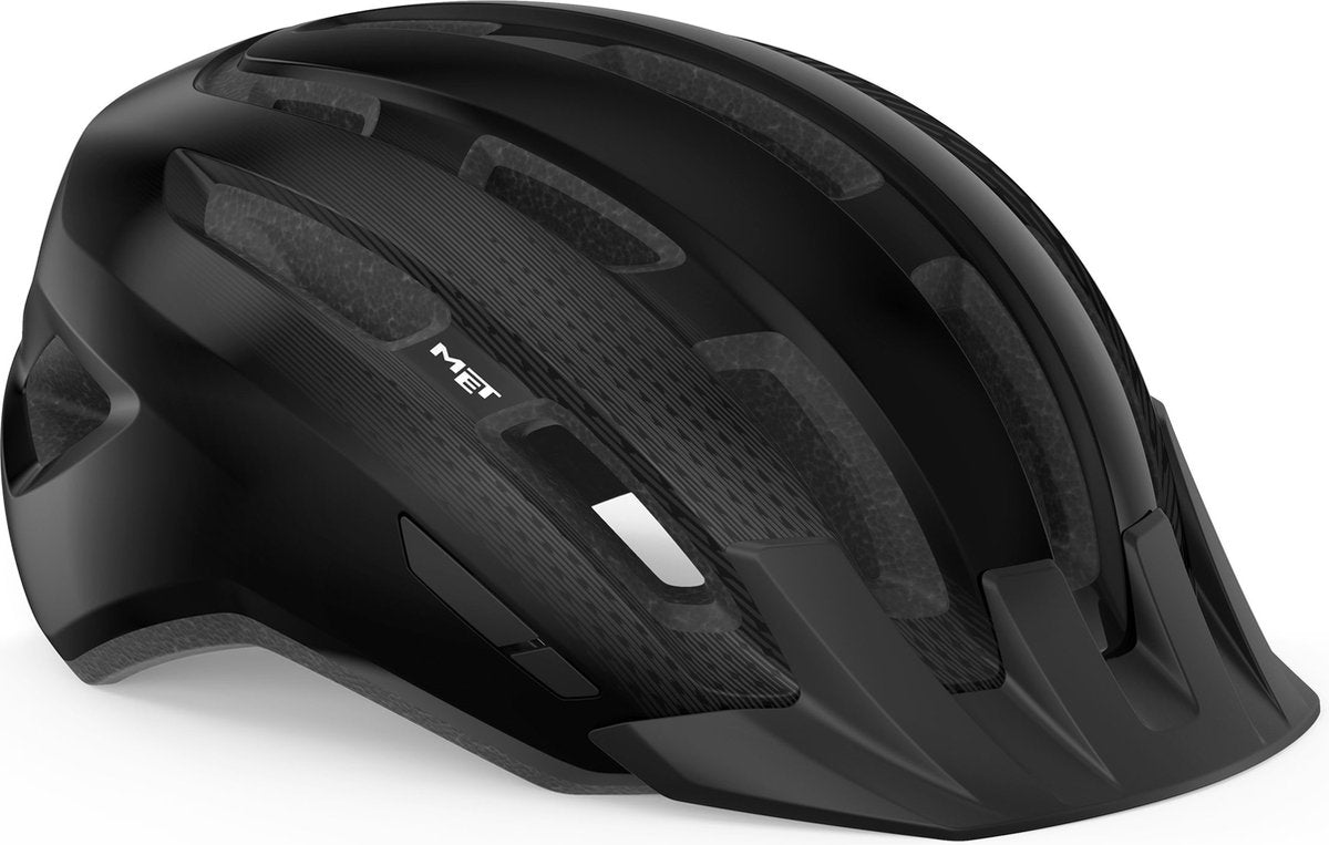 With downtown bicycle helmet men women - bicycle helmet racing bike adults - e-bike - trekking - size m l (58-61cm) - black glossy (black)