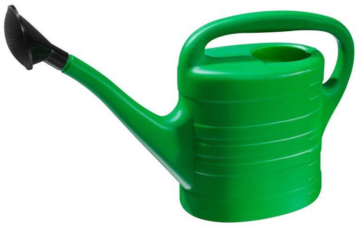 Nature - Annaffiatoio 10l - plastica - verde - con ugello spray - annaffiatoio per piante da giardino